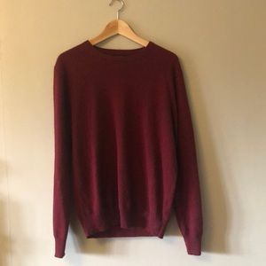 100% cashmere J. Crew Maroon Red Wine colored Sweater